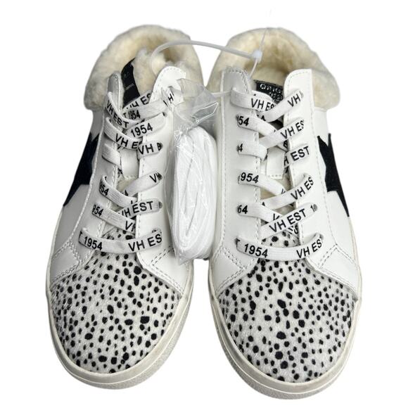 Vintage Havana Mellow Faux Fur Trim Mule Sneaker in Wild Cheetah Size 8 - Picture 2 of 5